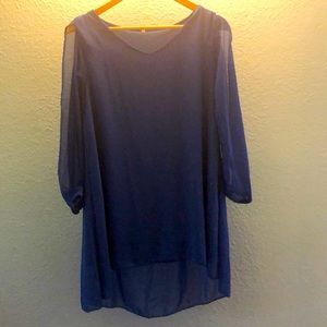 Blouse with cut out sleeves